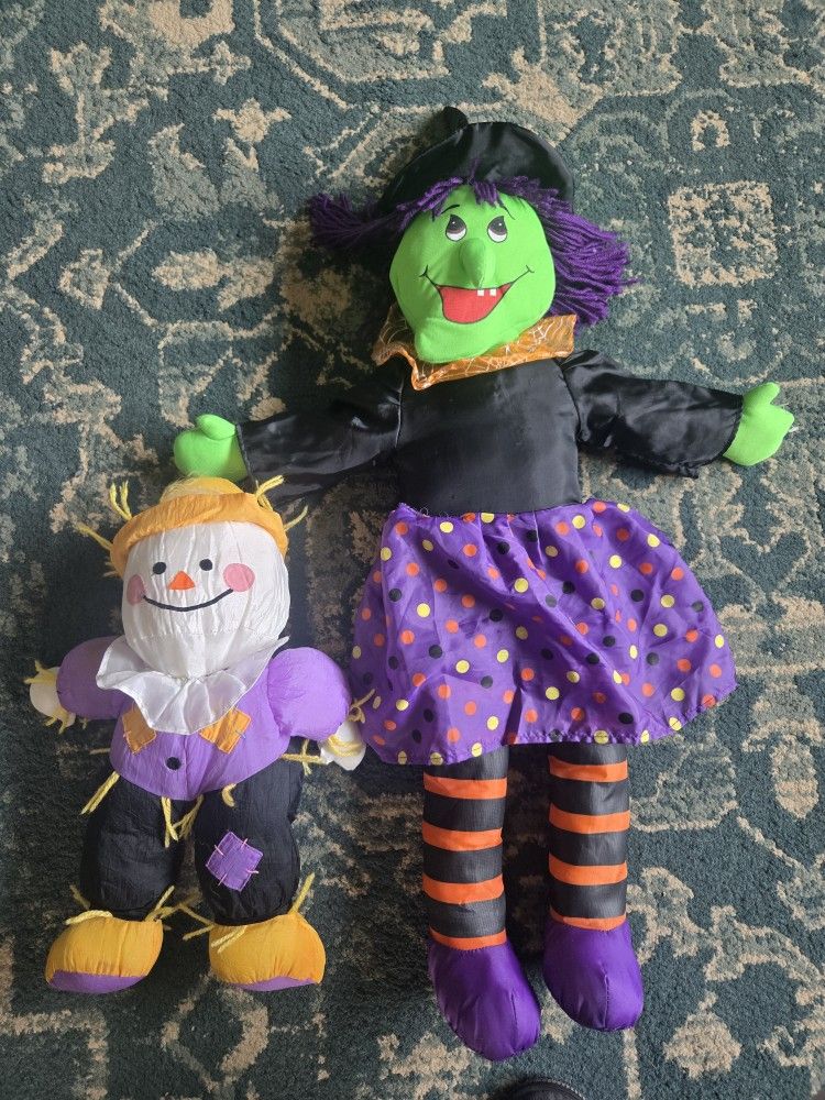 Plush Scarecrow And Witch