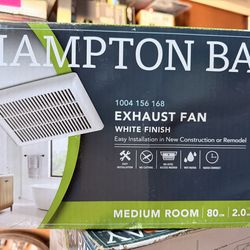 Hampton Bay 80 CFM Ceiling Mount Room Side Installation Humidity Sensing Bathroom Exhaust Fan, ENERGY