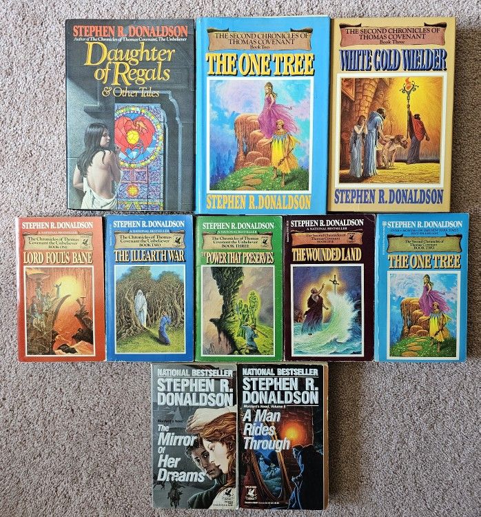 Stephen Donaldson Books: 3 HC & 7 PB