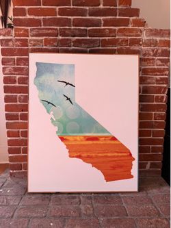 Large Framed California Wall Art – 32” x 40”