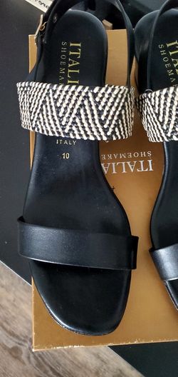 Women's Italian Open Toe Block Heel Size 10