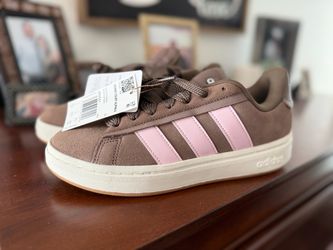 Adidas Women’s Grand Alpha Court - Brown/Pink - Size 8