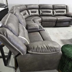 Kincord Midnight L Shaped Huge Power Reclining Sectional Sofa 