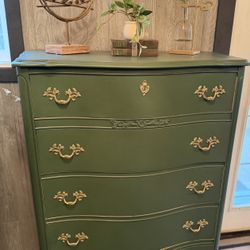 Gorgeous Green & Gold French Dresser 