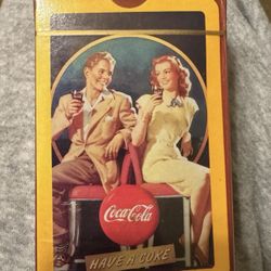 Vtg Coca Cola Have a Coke Sealed Deck of BRIDGE Plastic Coated Playing Cards