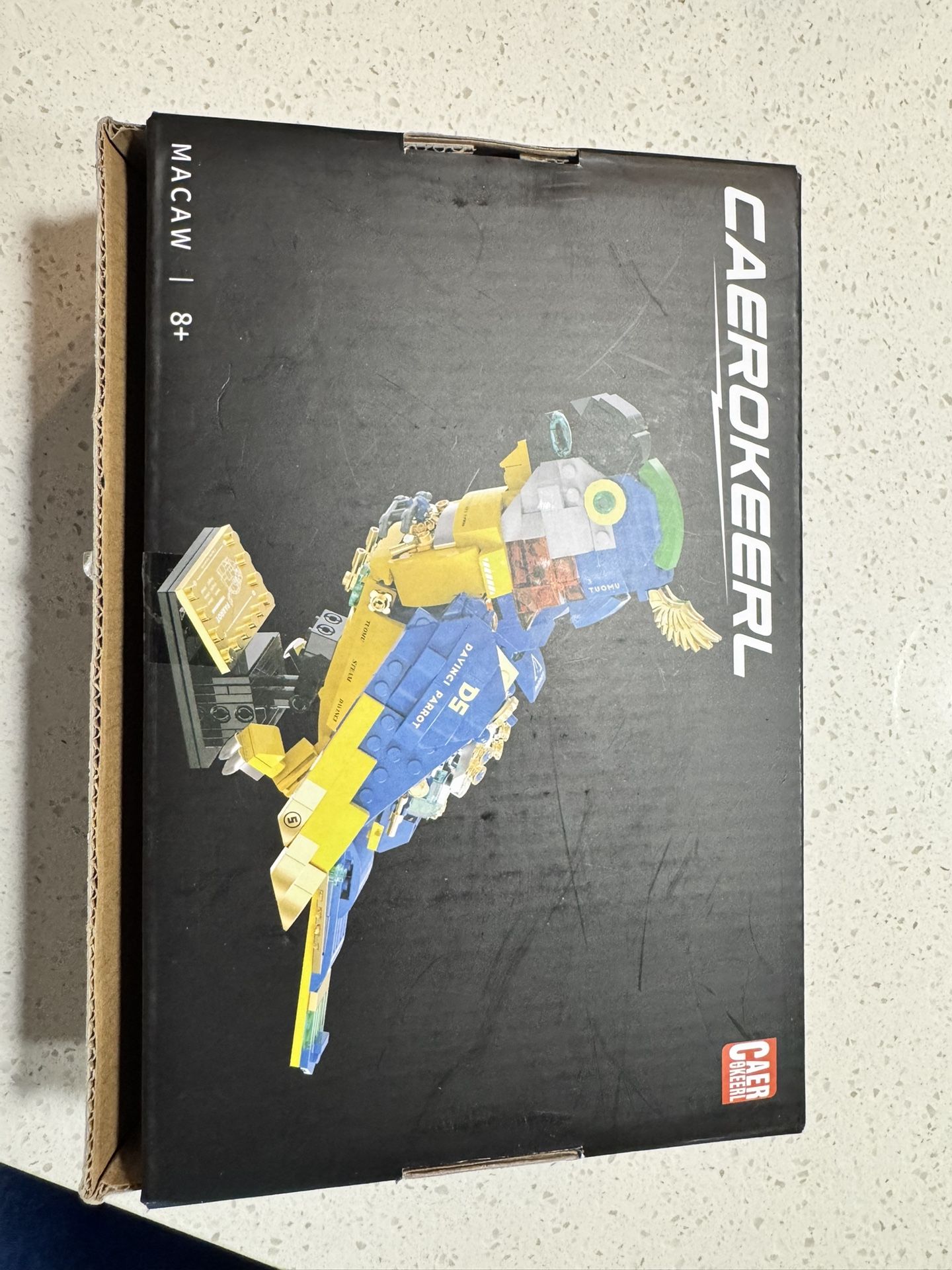 Caerokeerl/ Taikonlab Steampunk Macaw Building Block Toy Set, Creative Animal Parrot MOC Model 490 PCS