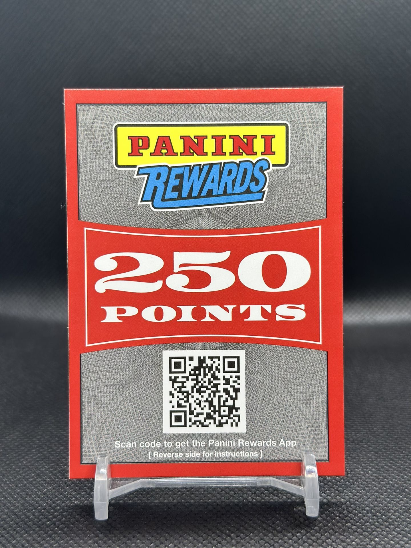 Panini Rewards - RED 250 Point Redemption Card - UNUSED / UNREDEEMED