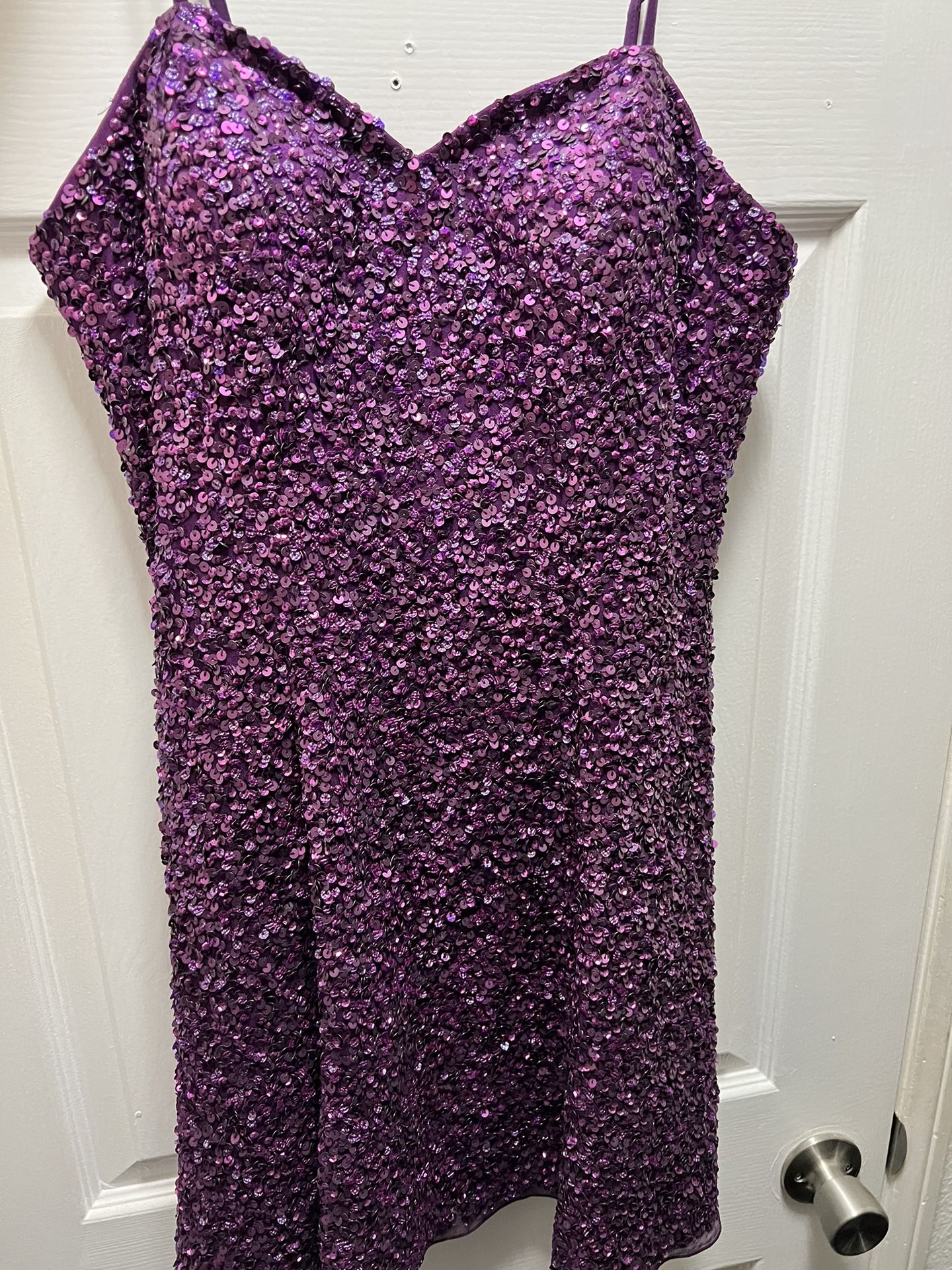Scala Purple Sequin Dress Size 10