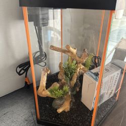 10 Gallon Glow Light Fish Aquarium 