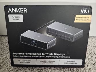 Anker Prime Docking Station (DL7400), 14-Port Triple Display with DisplayLink