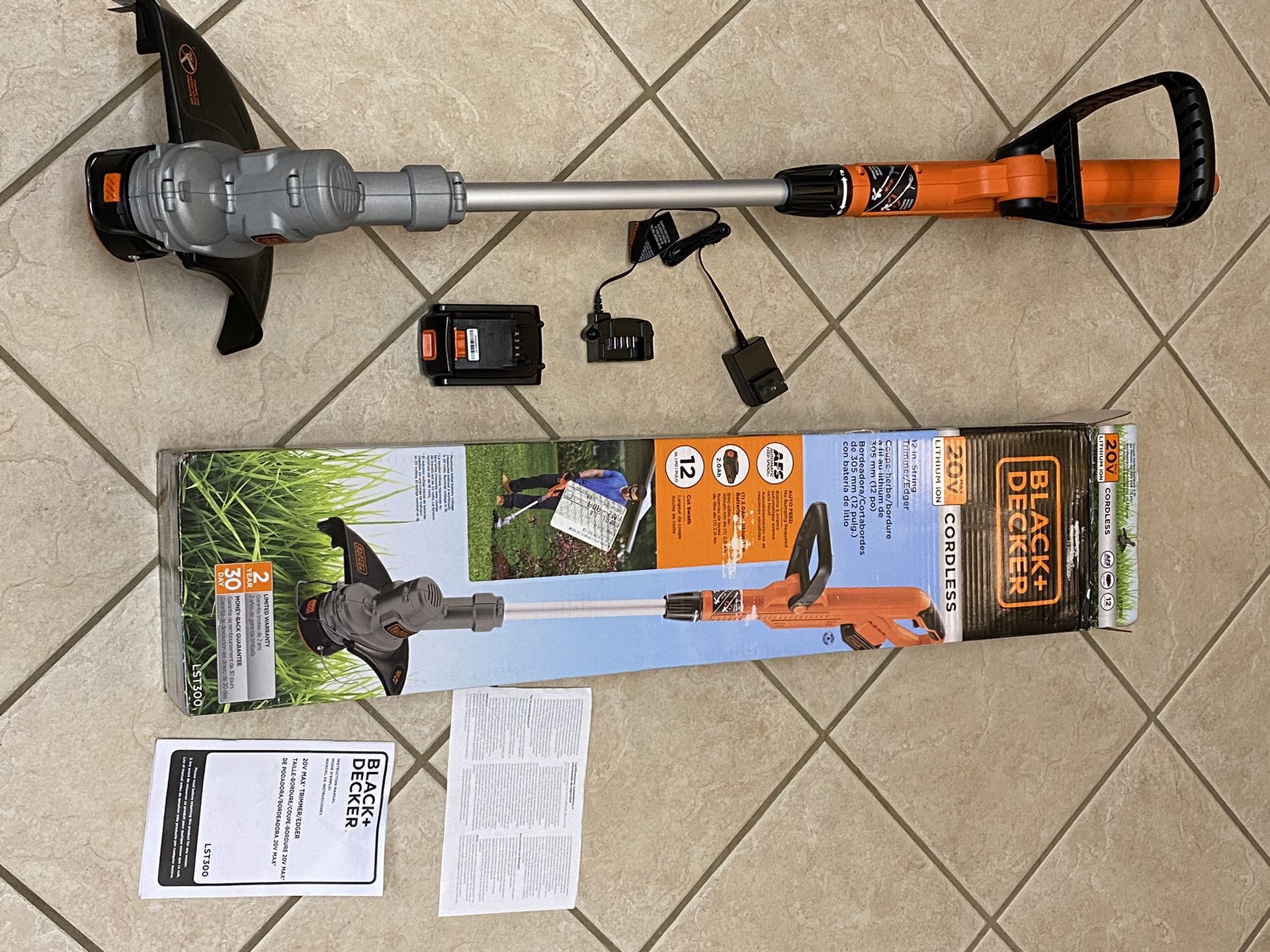 Battery Operated Black And Decker 20v Cordless Trimmer Black And