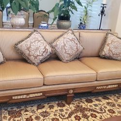 Living Room Set: 2 Chairs, Couch, Loveseat, Small Table