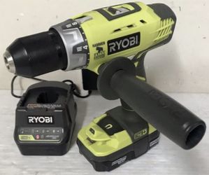 RYOBI 18V Cordless 1/2" Hammer Drill Kit battery & Charger Model # P214