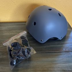 New Kids Small Grey 48-54 cm Adjustable Helmet Bike/ Skate 