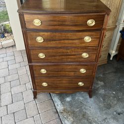 Tall wood dresser