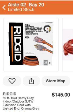 RIDGID EXTENSION CORD