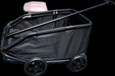 Dog Strollers for Mini Pets, Foldable Multifunctional Shopping Carts with Extendable Pull Handle, Doggie Wagon Built-in Cushion and Safety Rope with S