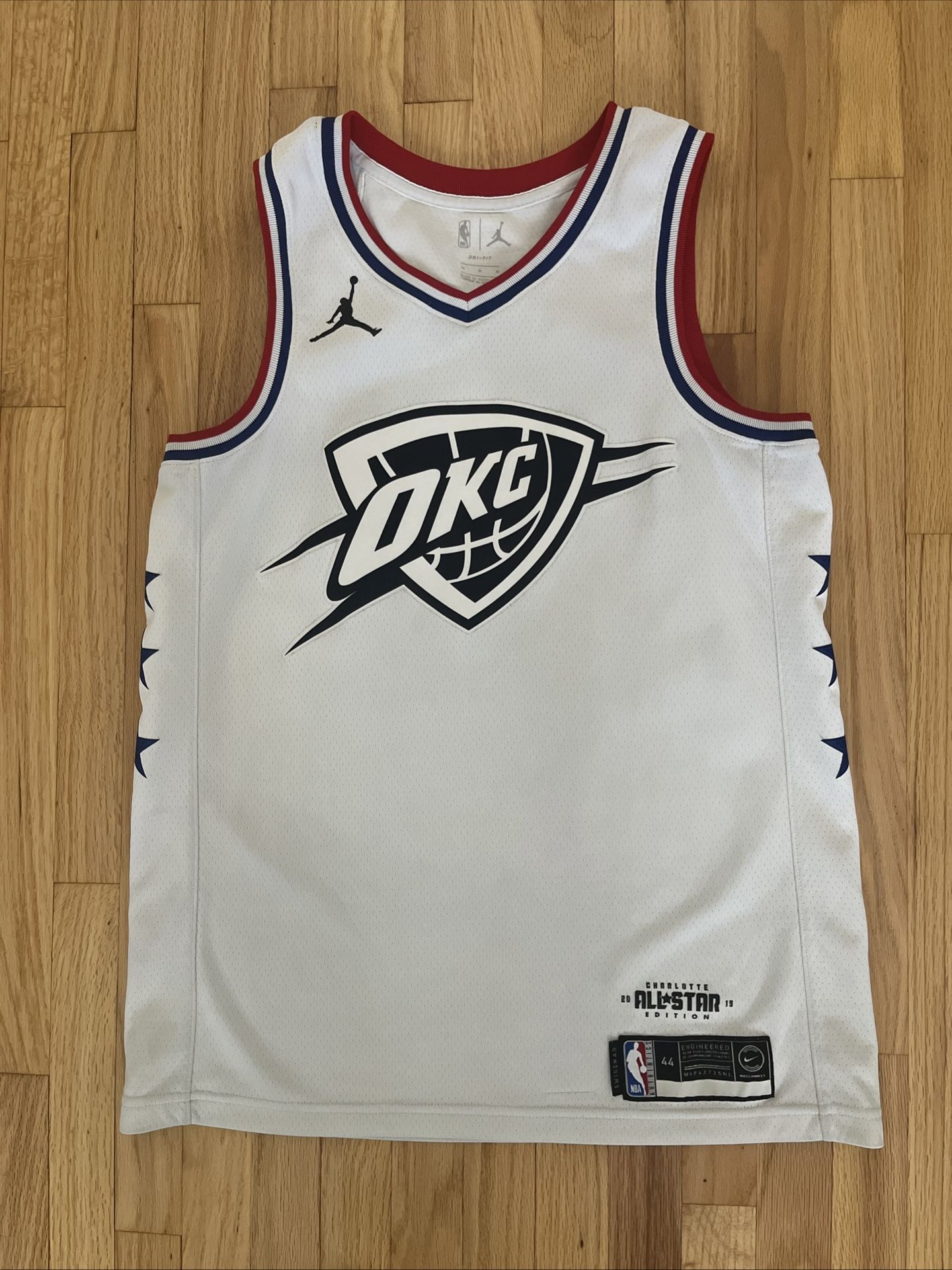 Russell Westbrook Jersey Jordan 44 Authentic Medium 2019 All Star Game Thunder