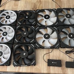 10 Corsair Magnetic levitation Fans With Lighting Node