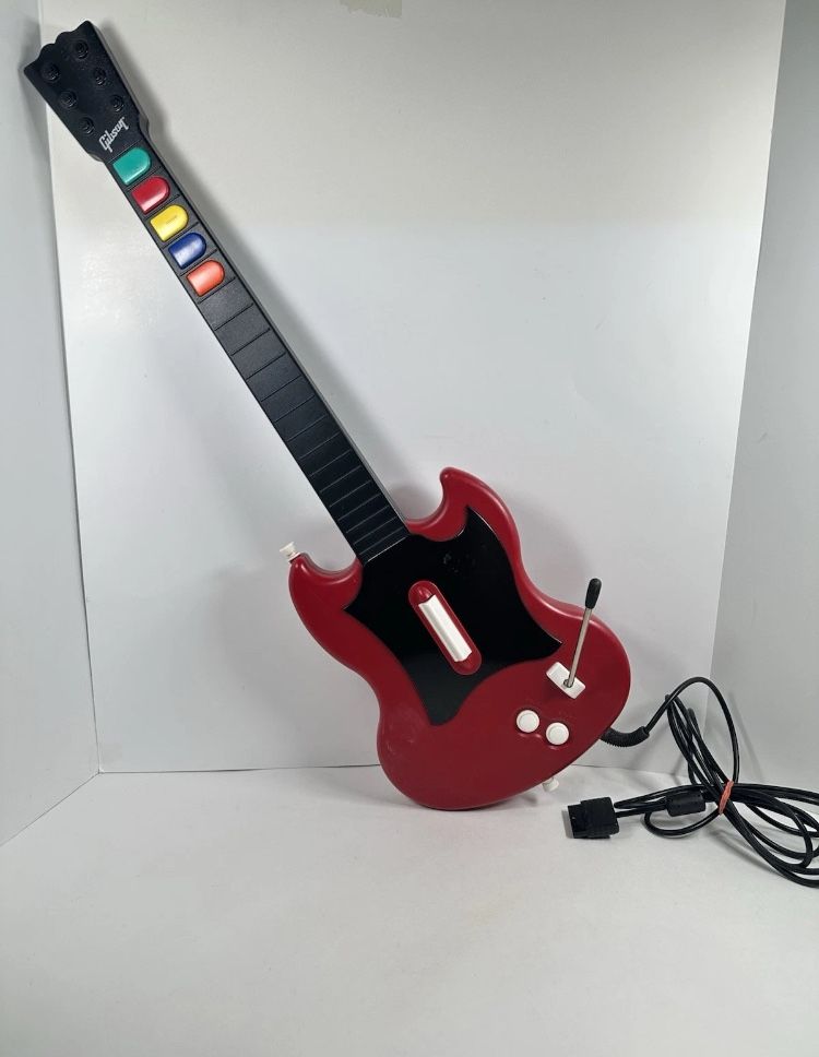 Guitar Hero Red Octane Gibson SG Wired Guitar - PlayStation 2 PS2 - Authentic