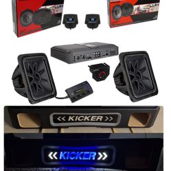 SIERRA OR SILVERADO 2019-2025 FULL BASS AND VOICE PACKAGE KICKER AUDIO INSTALLED 