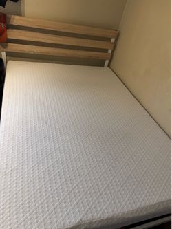 Full Size Mattress w/ Bed Frame & Bunkie Board