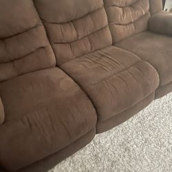Two Brown Couches