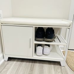 Shoe Bench With Seat And Cubbies