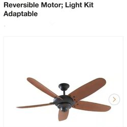 Ceiling Fan 60 In Reversible And Light Adaptable