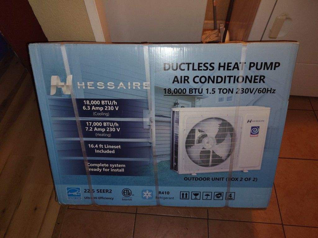 DIY 22.5 SEER2 18,000 BTU Wi-Fi 1.5-Ton Ductless Mini Split Air Conditioner,Heat Pump, Variable Speeds