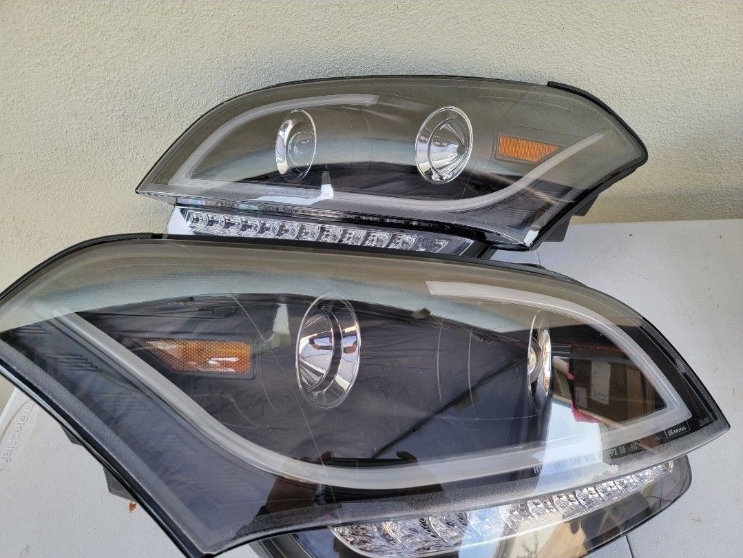 10-11 Kia Soul LED DRL Projector Headlights Luces Calaveras Micas Faros Focos Faroles Headlamps 2010 And 2011