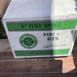 HALF FILLED BOX OF 6” Turf Spikes