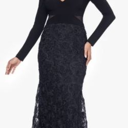 Xscape Long Sleeved Evening Gown Sz 8