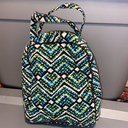 Vera Bradley Lunch Bag Blue Green Black and White 