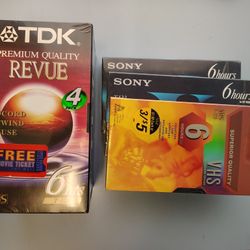 Black VCR Tapes. (7)