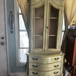 Antique French Cabinets Hand Paint 