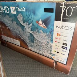 Tv 70 Lg smart 4K HGTV $55 down on financing free delivery six month warranty