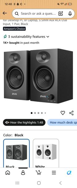 OHAYO Desktop PC Speakers, Black, 1 Pair