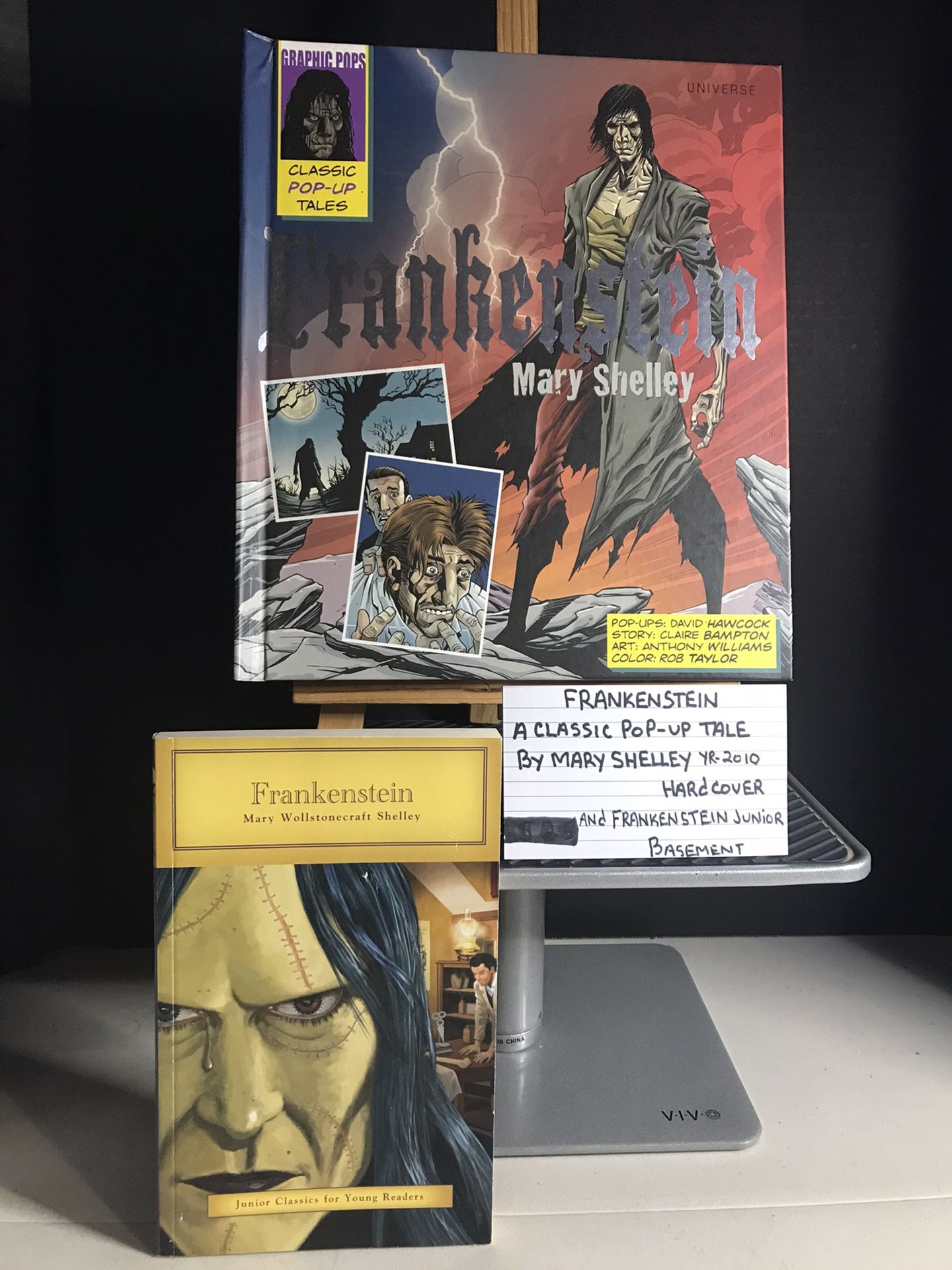 Frankenstein A Classic Pop Up Tail By Mary Shelley Year 2010 Hardcover Plus Frankenstein Junior Paperback