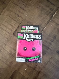 Schylling NeeDoh Knittens Sweater-Soft Squish Toy Pink New Sealed AUTHENTIC