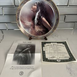 Bradford Exchange The Promise Native Beauty Collection Collectible Plate