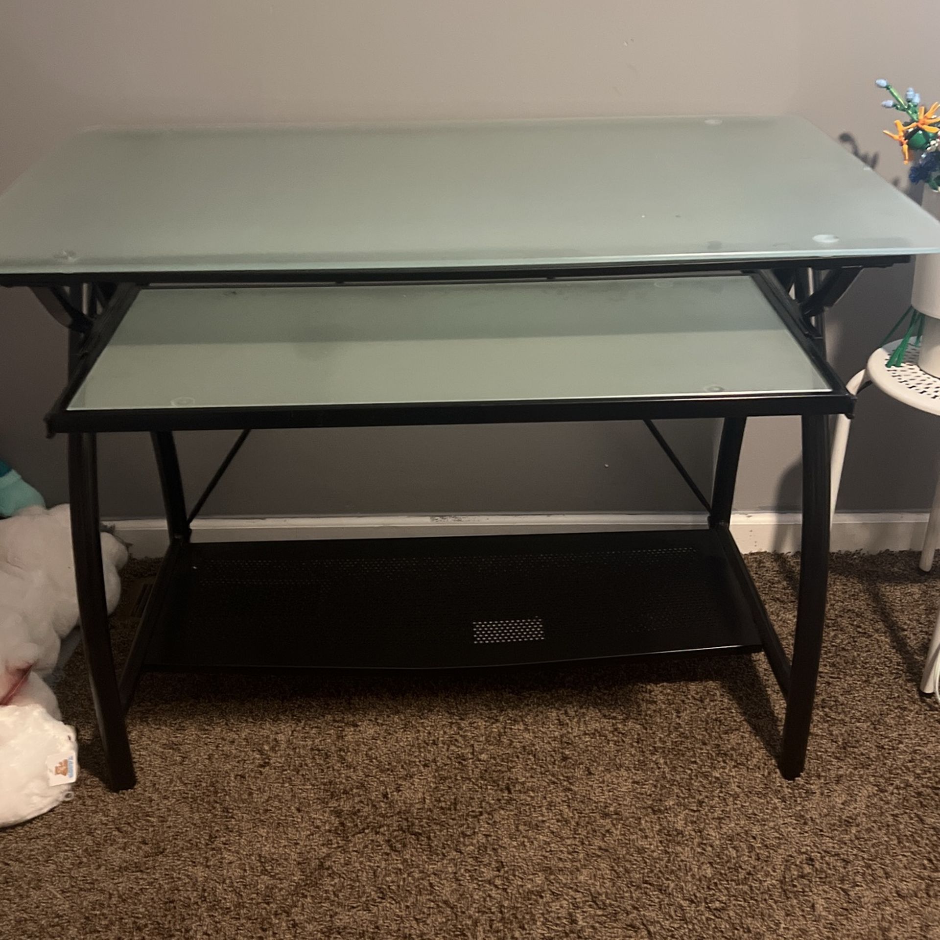 Frosted Glass Desk