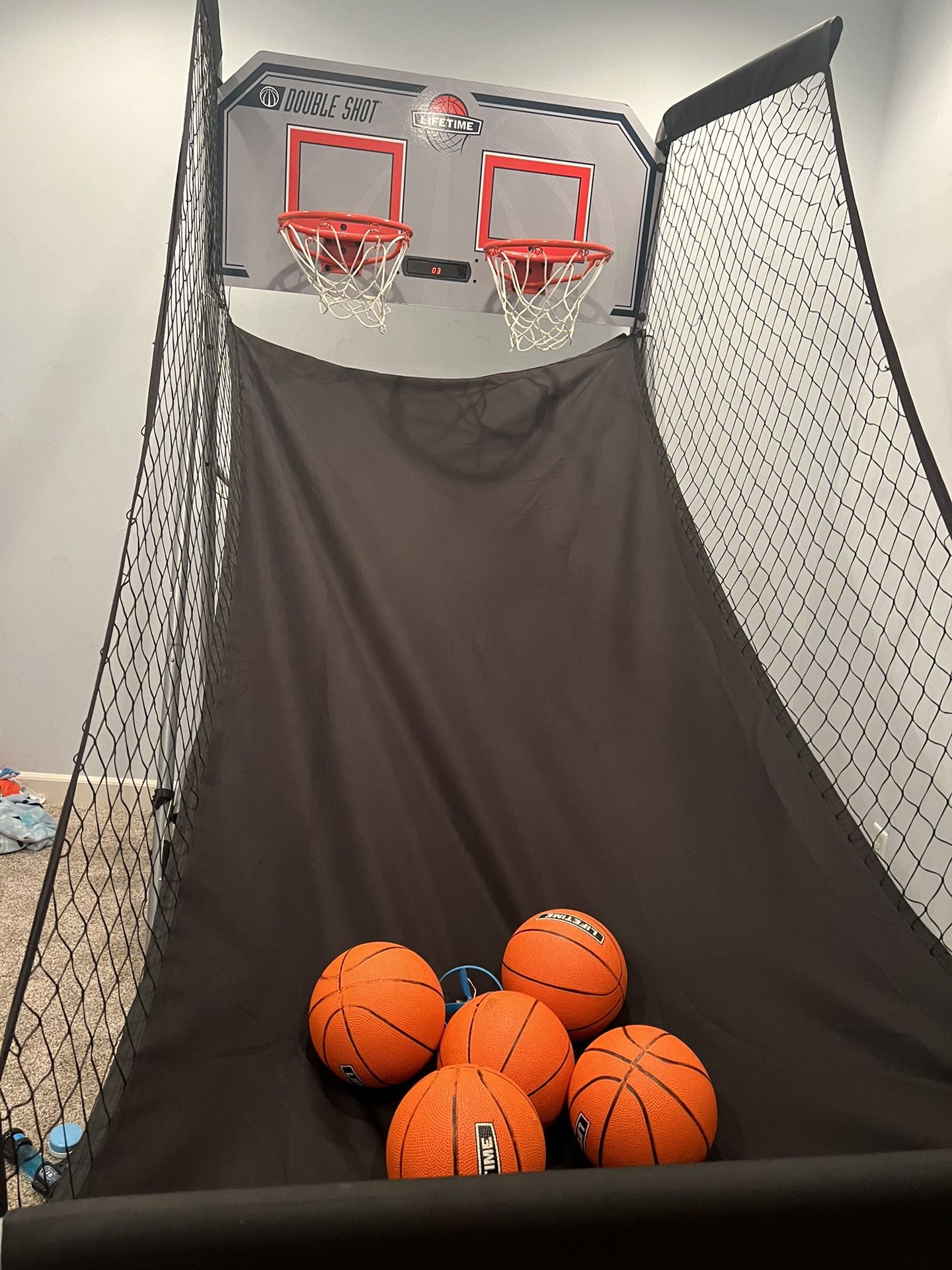 Double shoot life time basket ball arcade