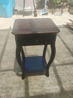 Small black side table