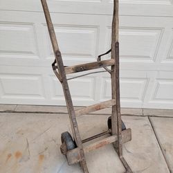 NUTTING Antique Railroad Porter Luggage Cart Train Work Hand Truck