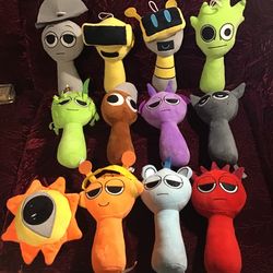 SPRUNKI DOLLS PLUSH DOLLS 9” ALL $55 FIRM PRICE EXECELLET CONDITION