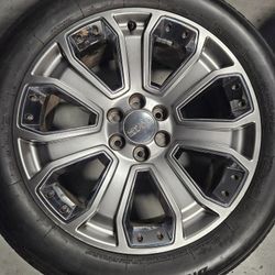 22" GMC WHEELS CHEVY RIMS YUKON SIERRA DENALI 275/50/22 TIRES