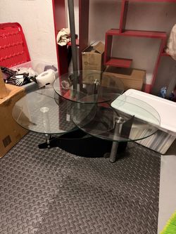 3-Tier Round Glass Coffee Table