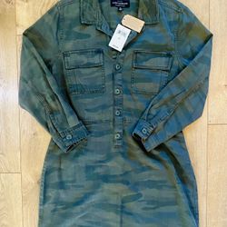Lucky Brand - Womens Casual Long Sleeve Camouflage Dress Size Medium NWT