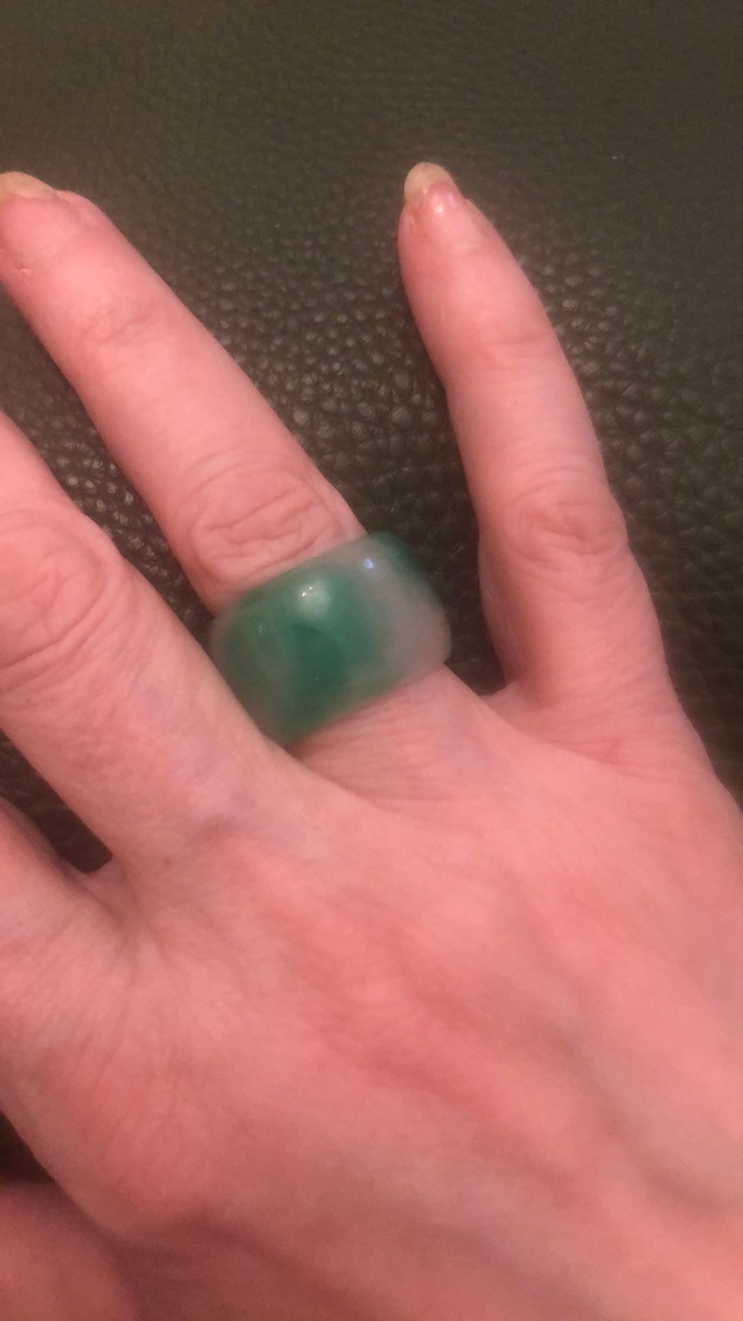 Natural Myanmar Icy Type Vivid Green Halo Jadeite Ring Size 7